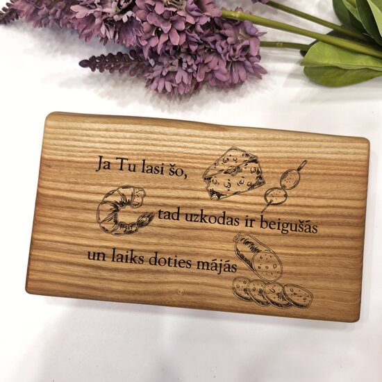 Oša koka virtuves dēlis Ja Tu lasi šo